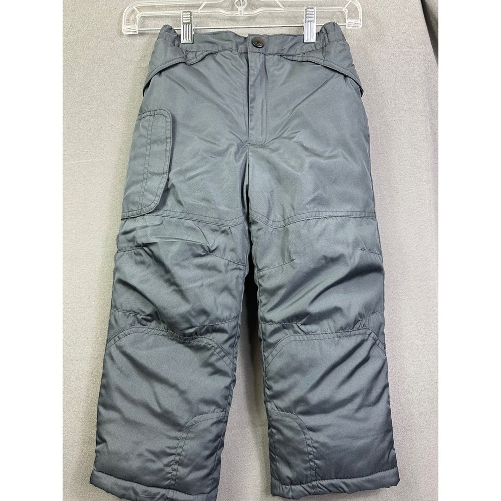 London Fog Kids Snow Pants Charcoal Gray Insulated Winter Ski Trousers Size 4/S‎